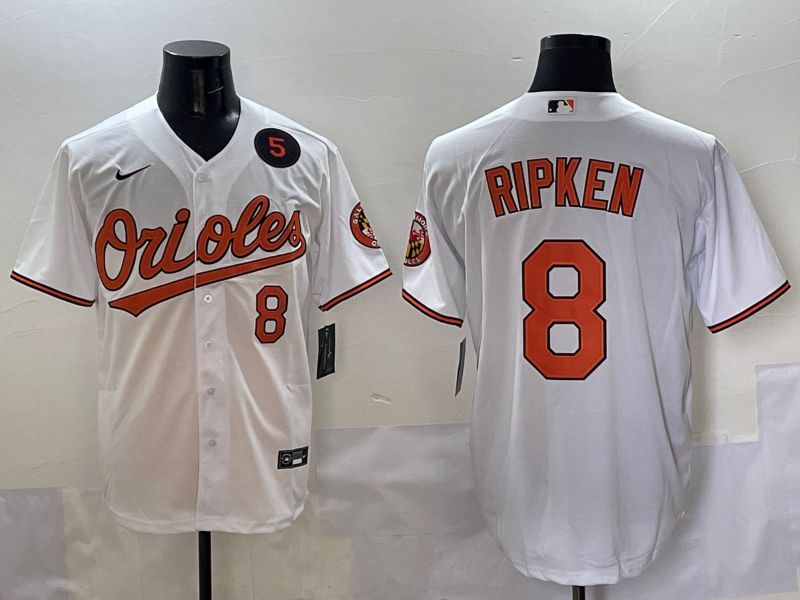 Men Baltimore Orioles #8 Ripken White Game 2025 Nike MLB Jersey style 5094->chicago cubs->MLB Jersey